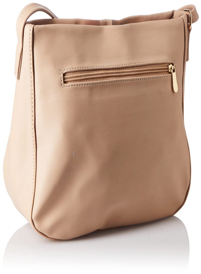 باجيت حقيبة كتف نسائية من باجيت، بيج، متوسطة الحجم | حقيبة يد أنيقة وعصرية تُحمل على الكتف - Image 2